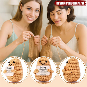 Poupée Patate au Crochet Personnalisée-Cadeau Drôle et Personnalisé pour Meilleure Amie