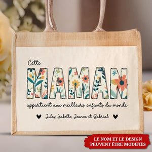 Sac Fourre-Tout Personnalisé "MAMAN" – Cadeau Unique et Élégant
