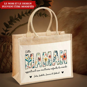 Sac Fourre-Tout Personnalisé "MAMAN" – Cadeau Unique et Élégant