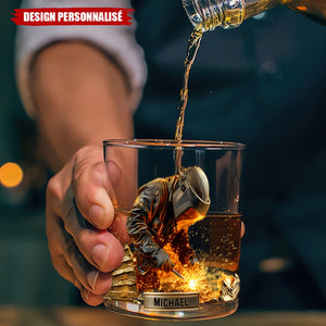 Verre à Whisky Personnalisé – Soudeur Puissant avec Nom Gravé