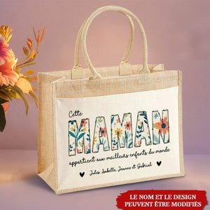 Sac Fourre-Tout Personnalisé "MAMAN" – Cadeau Unique et Élégant