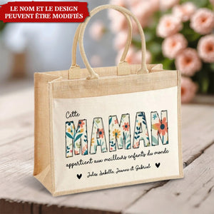 Sac Fourre-Tout Personnalisé "MAMAN" – Cadeau Unique et Élégant