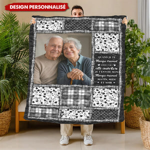 Couverture Photo Personnalisée avec Message d’Amour – Cadeau Chaleureux pour Grands-Parents et Famille