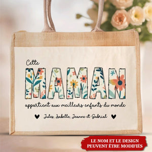 Sac Fourre-Tout Personnalisé "MAMAN" – Cadeau Unique et Élégant