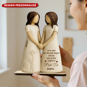 Plaque en Bois Personnalisée – Cadeau Émotionnel pour Sœurs, Meilleures Amies ou Âmes Sœurs