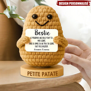 Poupée Patate au Crochet Personnalisée-Cadeau Drôle et Personnalisé pour Meilleure Amie
