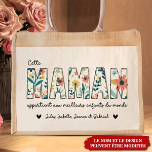 Sac Fourre-Tout Personnalisé "MAMAN" – Cadeau Unique et Élégant