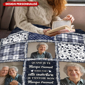 Couverture Photo Personnalisée avec Message d’Amour – Cadeau Chaleureux pour Grands-Parents et Famille