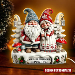 Boîte Lumineuse "Vieillir Ensemble" - Cadeau d’Amour Personnalisé