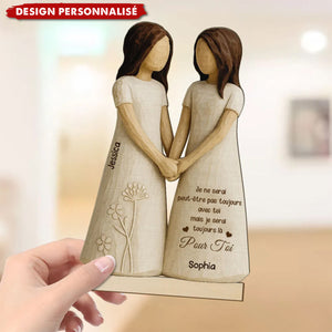 Plaque en Bois Personnalisée – Cadeau Émotionnel pour Sœurs, Meilleures Amies ou Âmes Sœurs