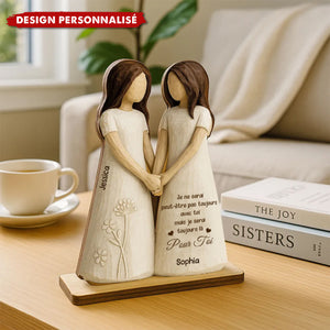 Plaque en Bois Personnalisée – Cadeau Émotionnel pour Sœurs, Meilleures Amies ou Âmes Sœurs