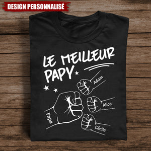 T-shirt personnalisé "Le meilleur papa"– Cadeau unique pour la fête des pères