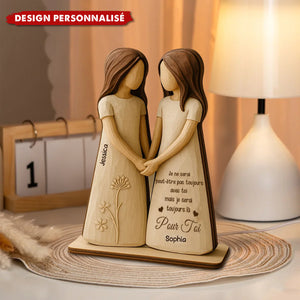 Plaque en Bois Personnalisée – Cadeau Émotionnel pour Sœurs, Meilleures Amies ou Âmes Sœurs