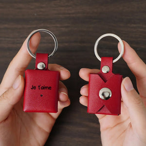 Porte-Clés en Cuir avec Photos Personnalisées – Cadeau Émotionnel à Emporter