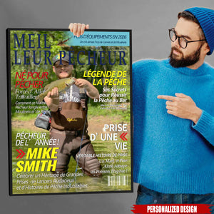 Affiche Personnalisée Style Magazine – Meilleur Pêcheur de l’Année