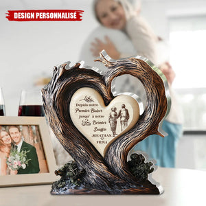 Plaque Acrylique en Forme de Cœur pour Couple – Cadeau Romantique Personnalisé