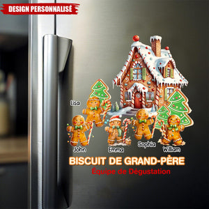Autocollant Personnalisé de Noël – Biscuit de Noël en Famille