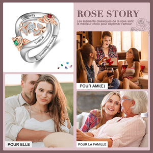 Bague Personnalisée en Forme de Rose – Cadeau Unique pour Elle