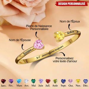 Je t’aimerai pour toujours - Bracelet Amour Éternel Personnalisé