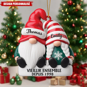 Décoration de Noël Couple Personnalisée - Vieillir Ensemble