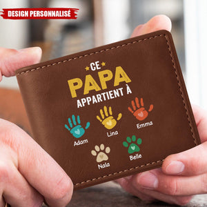 Portefeuille Personnalisé -Ce Papa Appartient à Ses Amours