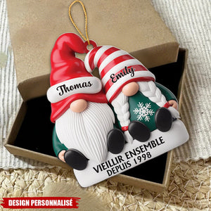Décoration de Noël Couple Personnalisée - Vieillir Ensemble