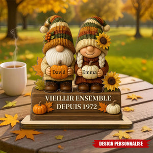 Plaque en Bois Personnalisée – Vieillir Ensemble,cadeau Unique pour Couple & Anniversaire