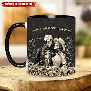 Tasse Personnalisée "Jusqu’à ce que la mort nous sépare" - Couple Squelettes Amoureux