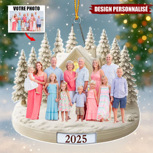 Ornement de Noël en Acrylique Personnalisé - Notre Pays des Merveilles d'Hiver