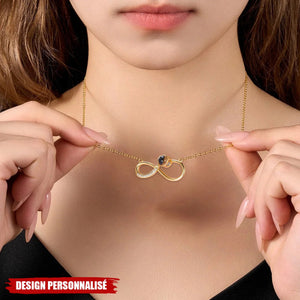 Collier Infini Personnalisé avec Photo – Symbole d’Amour Éternel et Cadeau Souvenir Unique