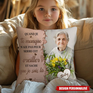 Coussin Personnalisé avec Photo - Cadeau en mémoire d’un être cher
