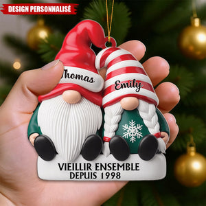 Décoration de Noël Couple Personnalisée - Vieillir Ensemble