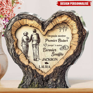 Plaque Acrylique Carrée Personnalisée - Cadeau Personnalisé pour Couple