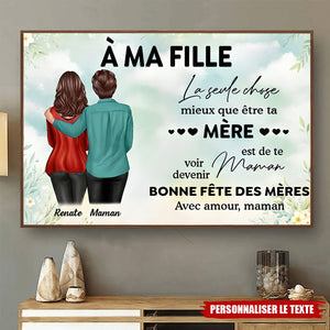 Tableau Personnalisé Pour Fille – Cadeau Touchant de Maman pour la Fête des Mères