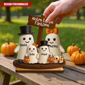 Plaque en Bois Personnalisée – Notre Équipe Fantôme