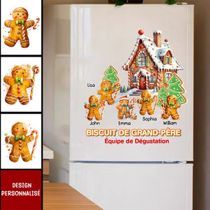 Autocollant Personnalisé de Noël – Biscuit de Noël en Famille