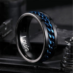 Bague Tournante Chaîne Homme – Acier Inoxydable Élégant et Moderne