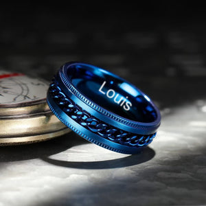 Bague Tournante Chaîne Homme – Acier Inoxydable Élégant et Moderne