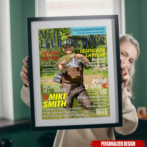 Affiche Personnalisée Style Magazine – Meilleur Pêcheur de l’Année