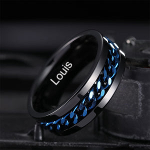 Bague Tournante Chaîne Homme – Acier Inoxydable Élégant et Moderne