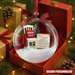 Ornement de Noël Mémorial Personnalisé – Souvenir Éternel de Noël au Paradis