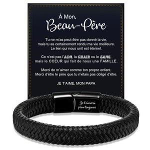 Bracelet en Cuir Personnalisé pour Homme – Cadeaux pour la fête des pères, un anniversaire ou une remise de diplôme