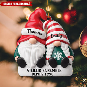 Décoration de Noël Couple Personnalisée - Vieillir Ensemble