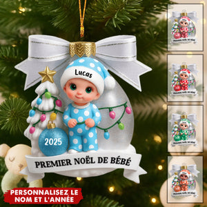 Décoration de Sapin Personnalisée – Premier Noël de Bébé