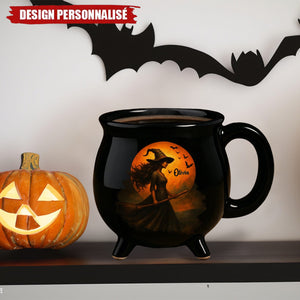 Mug Chaudron de Sorcière Personnalisé – Cadeaux d’Halloween Sorciers et Envoûtants