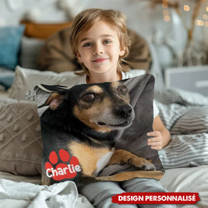 Coussin Personnalisé avec Photo d’Animal – Cadeau Doux et Unique