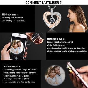 Collier Photo Personnalisé avec Noms – Cadeau d’Amour pour Anniversaire ou Noël