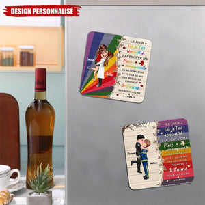 Aimants de Réfrigérateur en Acrylique Personnalisés – Cadeau Romantique et Unique