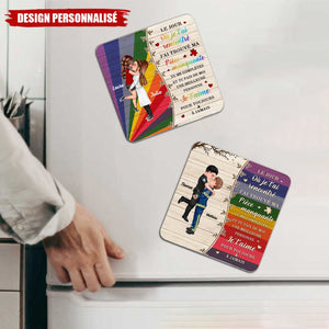 Aimants de Réfrigérateur en Acrylique Personnalisés – Cadeau Romantique et Unique