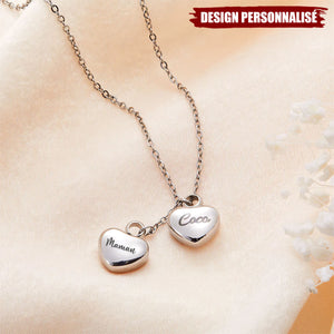 Collier Cœur Personnalisé Porte-Cendres – Bijou Commémoratif Gravé avec Nom